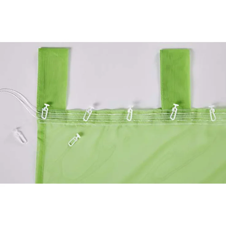 Gardinenbox 2er-Pack Gardinen Transparent Vorhang Set Wohnzimmer Voile Schlaufenschal mit Bleibandabschluß HxB 175x140 cm Flieder, 61000CN – Bild 10