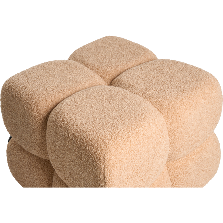 Pouf CALIENTE Bouclé Beige – Bild 6