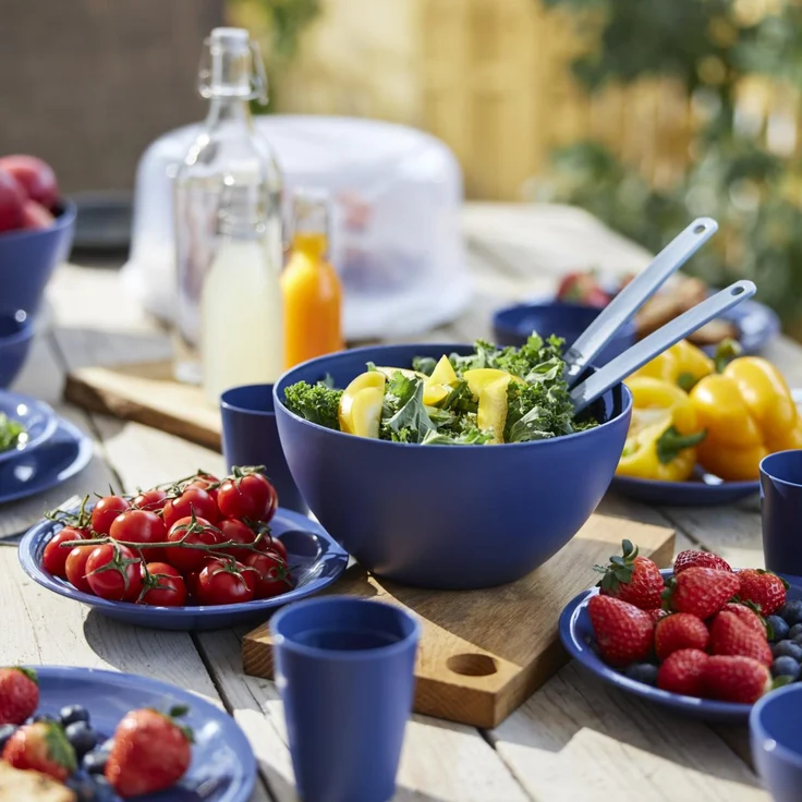 Rotho Schüssel mit Deckel Caruba, 8 l iris blau, Schale – Bild 2