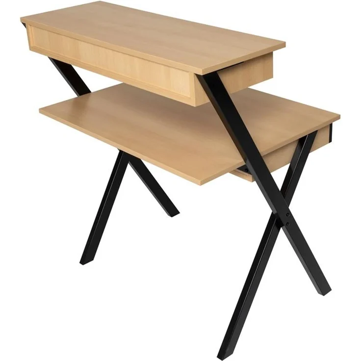 Homeoffice Schreibtisch X-Home Buche Dekor – Bild 3