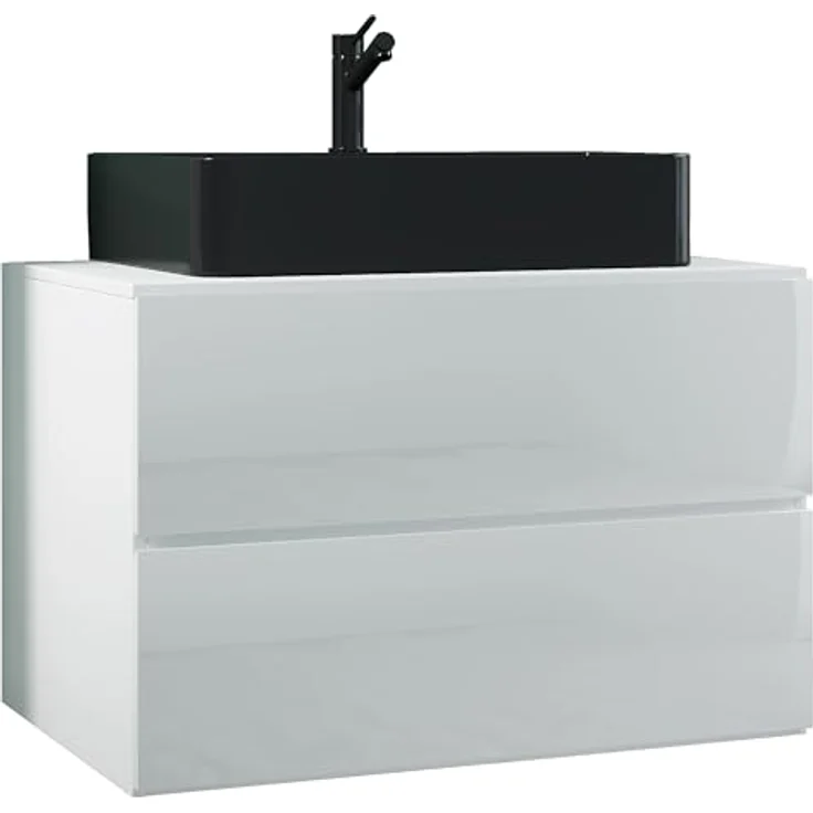 VCM Badmöbel Waschtisch Lendas 919536 Weiß H. 52 x B. 80 x T. 52 cm – Bild 2