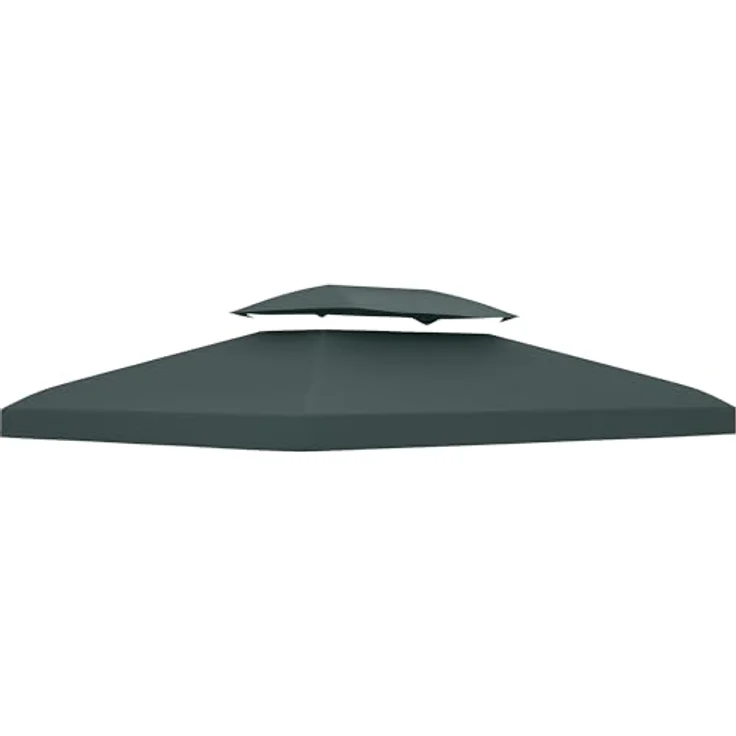 Outsunny Ersatzdach für Pavillon 3 x 4 m, wasserabweisend, Doppeldach, Polyester, Kohlegrau – Bild 1