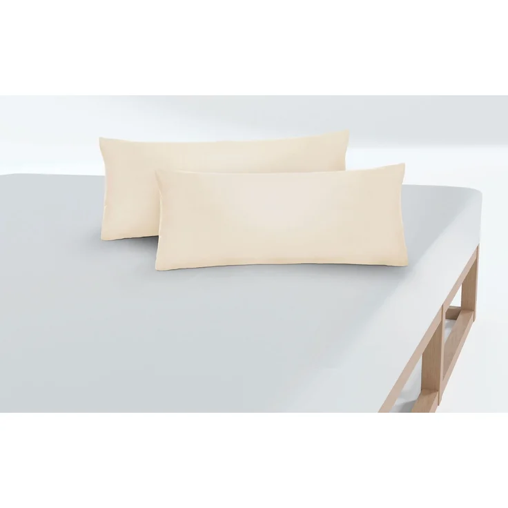 biberna Feinjersey-Kissenbezug, 2-teilig, kitt, 40x80 cm – Bild 3