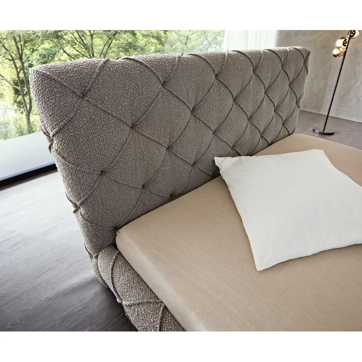 Polsterbettgestell Nayara 180x200 cm Bouclé Silbergrau – Bild 5