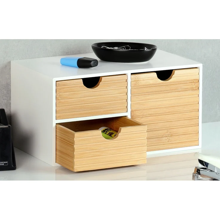 KESPER 58960 Organizer mit 3 Schubladen, weiß, FSC / Mini-Kommode – Bild 4