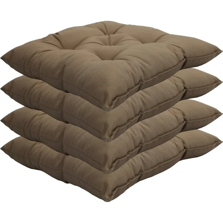 NYVI Stuhlkissen Sitzkissen Genua 4er Set - Dekokissen Sitzauflage für Indoor & Outdoor, Komfortabel & Robust, Gartenstuhlauflagen für 40x40 cm große Stühle