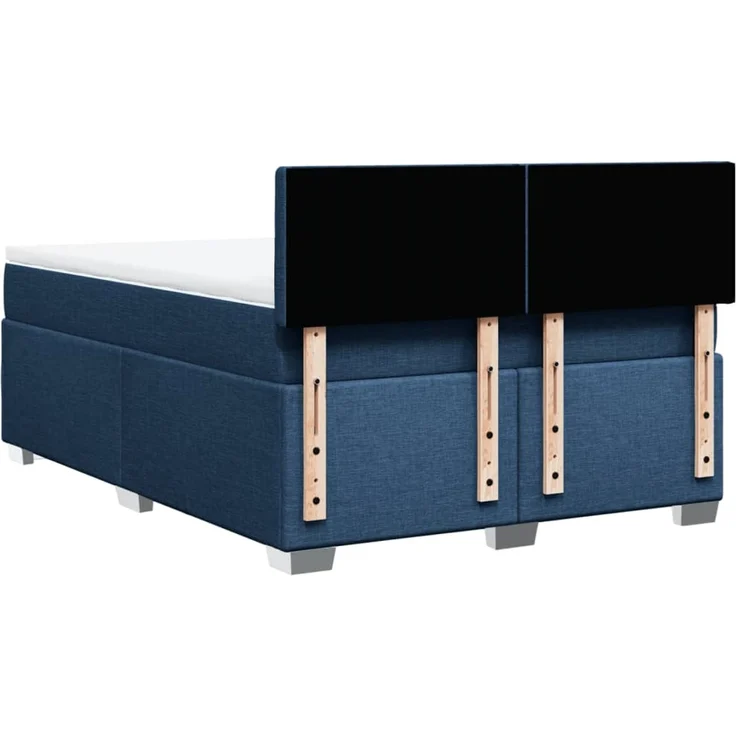 vidaXL Boxspringbett mit Matratze Blau 160x200 cm Stoff 3288259 – Bild 12