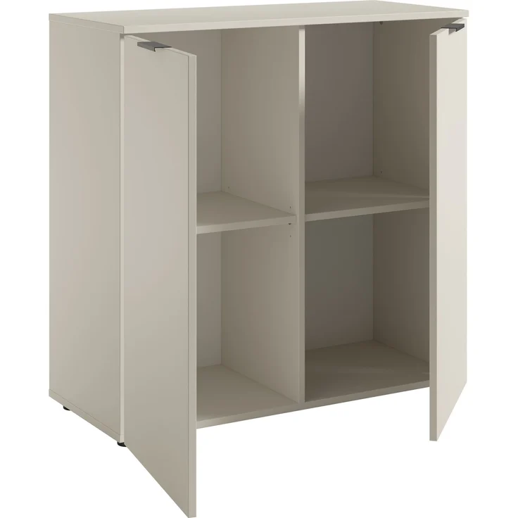 Kommode >Linz< 2 Türen, 4 Fächer, in Kaschmir - 90x90x40cm (BxHxT) – Bild 3