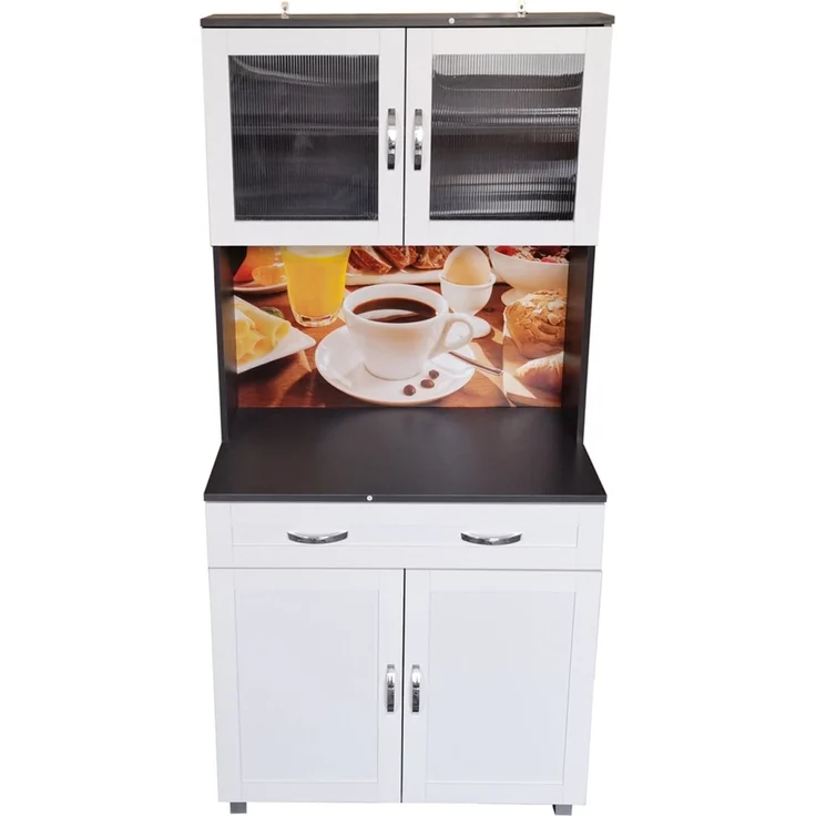 HTI-Living Hochschrank Küchenbuffet 1 Schublade Blanca Bistro (Stück, 1-St, 1x Schrank Blanca, ohne Dekoration) Küchenschrank Hochschrank – Bild 1