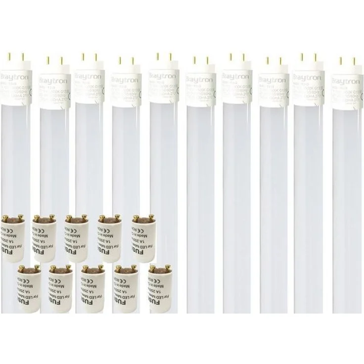 ENERGMiX LED-Leuchtmittel 60cm, 120cm, 150cm T8 LED Glas Röhre Tube Leuchtstoffröhre inkl, T8, 10 St, Kaltweiß, Set – Bild 2