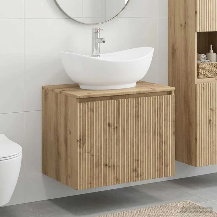 vidaXL Badezimmermöbel-Set Artisan-Eiche Holzwerkstoff 3404349 – Bild 1