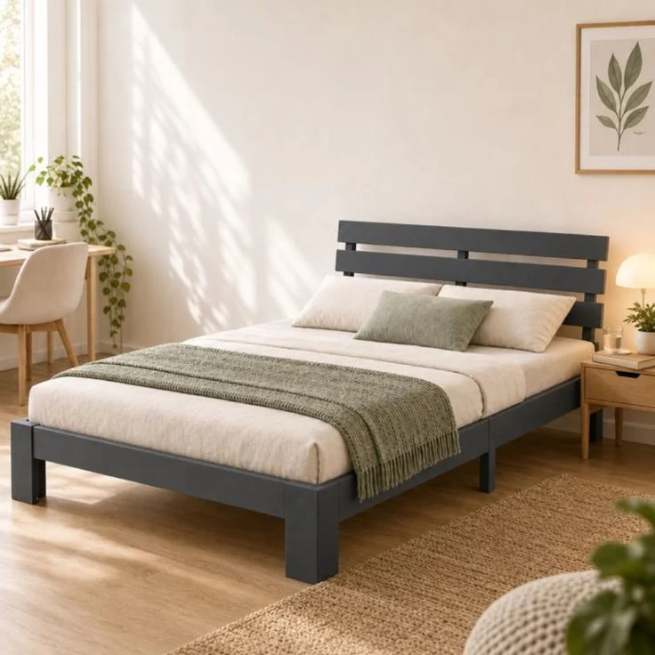 Relaxdays Bett Massivholz 120x200 cm – Bild 2