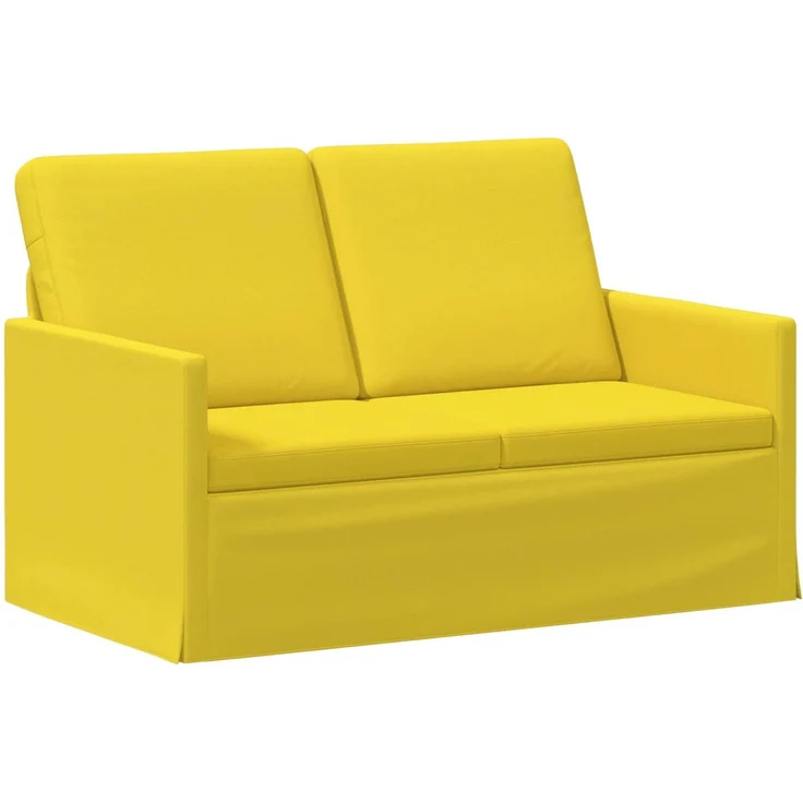 vidaXL 2-Sitzer Sofa Helles Gelb 130 x 81 x 82 cm Stoff 42041049 – Bild 1