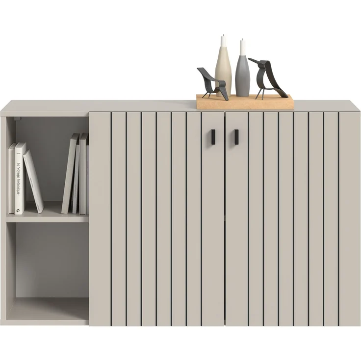 Schuhschrank (B/H/T: 106x63x37 cm) in Kaschmir Nachbildung – Bild 2