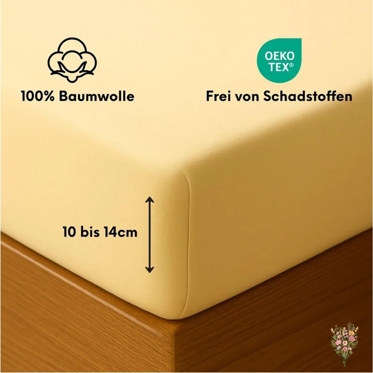Strauss Home Spannbettlaken Premium Topper Spannbettlaken 150GSM für Matratzen-Topper 10cm Höhe, Gummizug: Rundumgummi, für Topper mit einer Höhe von 10cm, OEKO-TEX zertifiziert – Bild 2