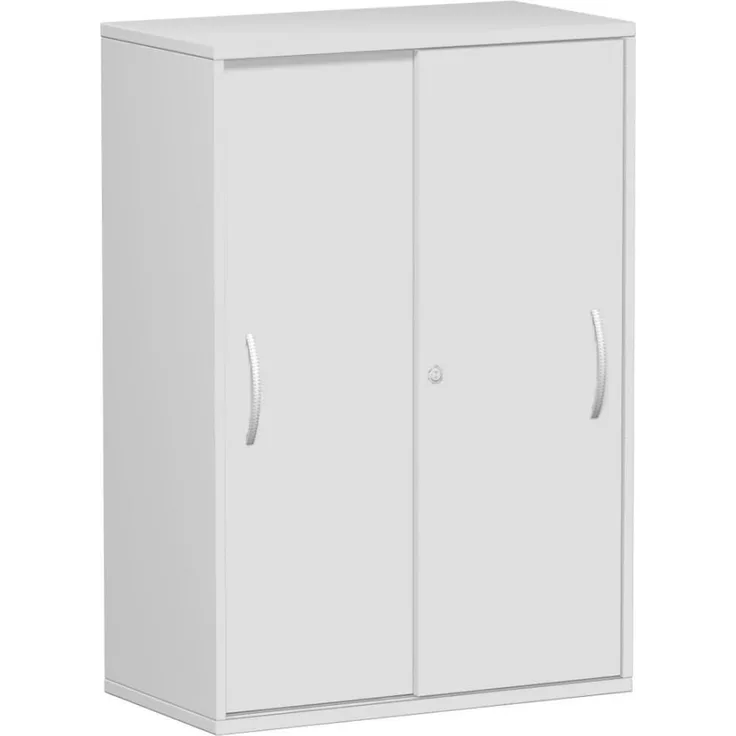Schiebetürenschrank Oberboden 25 mm, 80x42x118cm, Lichtgrau Lichtgrau
