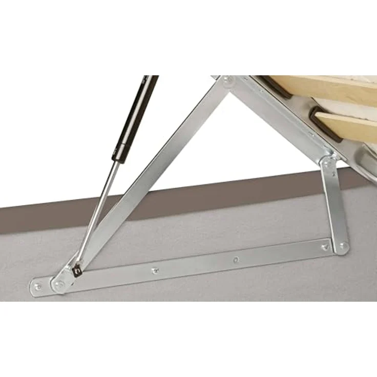 Talamo Italia - Einzelbett Emilia, Bettkasten mit Kunstlederbezug, 100 % Made in Italy, Öffnung vorne, inklusive Matratze 90 x 200 cm, Taupe – Bild 7