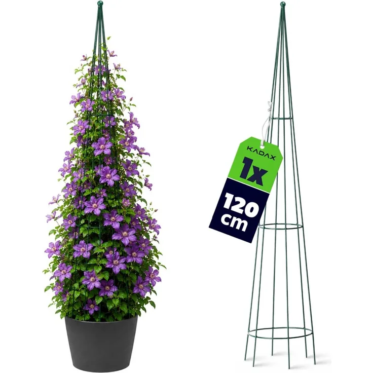 KADAX Pflanzenstütze für den Garten, Rankenkegel, 120 cm