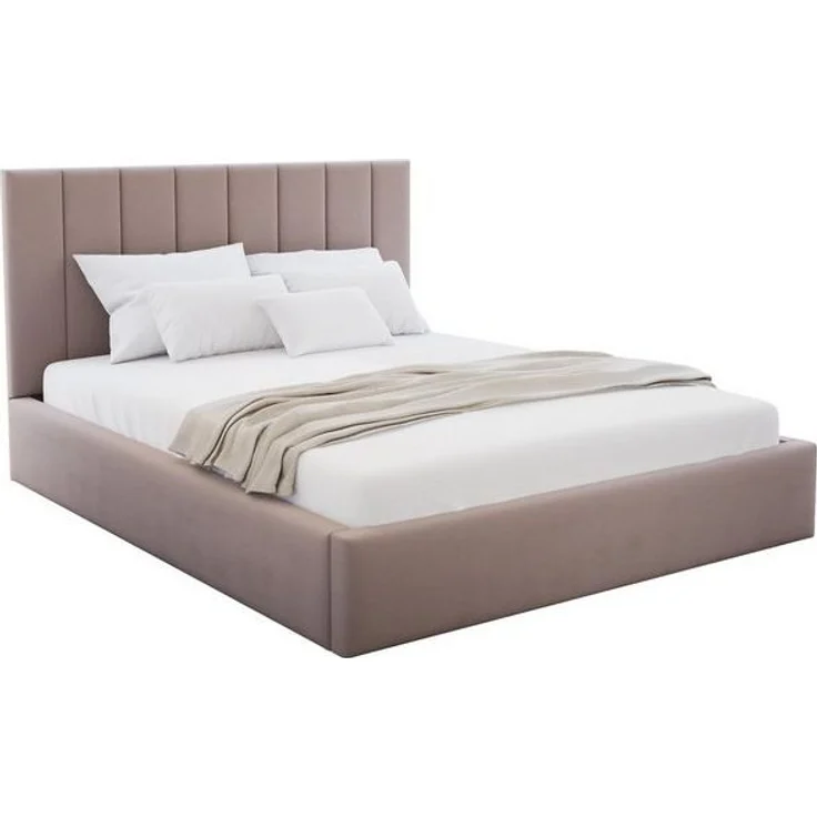 FDM Polsterbett KAJA modern mit Bettkasten MADE IN EU - mit hochwertigem Paris Bezug (verfügbar 90x200 120x200 140x200 160x200 180x200 cm, Bettrahmen, Bett, mit großen gepolsterten Kopfteil, mit Bettkasten zum aufklappen), Hebbarer Metallrahmen, Bettkas... – Bild 4
