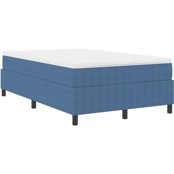 vidaXL Plattformbettgestell Blau 120 x 200 cm Cordstoff 3337405 – Bild 4