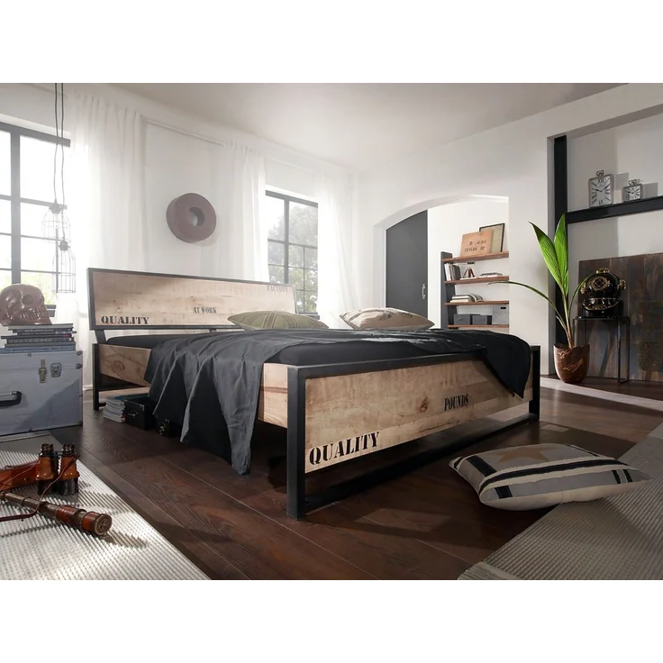 Bett Mango 200x200x91 natur bedruckt FACTORY #142 – Bild 6