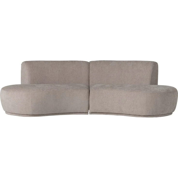 Sofa Batavier 4-Sitzer aus Webstoff, modern halbrund, sandfarben, großzügiges Familiensofa – Bild 2
