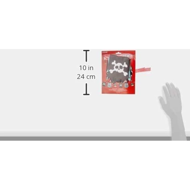 Amscan 9902134 - Wimpelkette Pirat, Größe circa 400 x 16 cm, Girlande, Hängedekoration – Bild 4