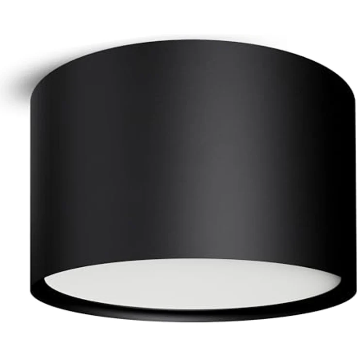 SSC-LUXon LED Aufbaustrahler PIATO LED Deckenspot schwarz rund flach 6W warmweiß 230V, Warmweiß – Bild 9