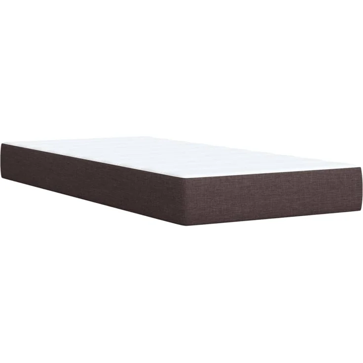 vidaXL Boxspringbett mit Matratze Dunkelbraun 100x200 cm Stoff 3288887 – Bild 10