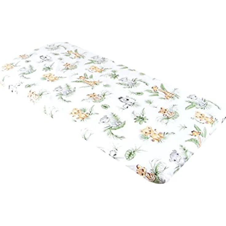 BabyLux Spannbettlaken SPANNBETTLAKEN 70x140 Spannbetttuch Baumwolle Kinder Baby Babybett, 124. Africa_Tiere – Bild 3