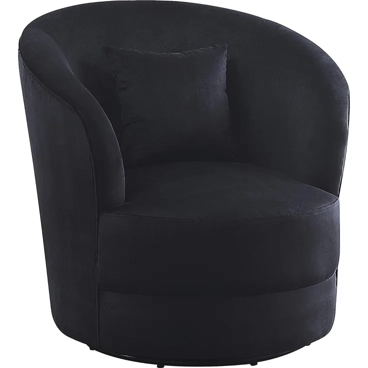 Atlantic Home Collection Sessel Colin, 360Grad, Polyester, Schwarz, BxTxH: 84 x 85 x 84 cm