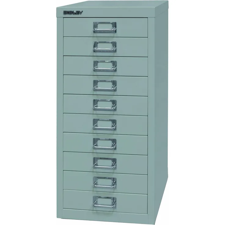 Bisley MultiDrawer™, 29er Serie, DIN A4, 10 Schubladen, Farbe lichtgrau