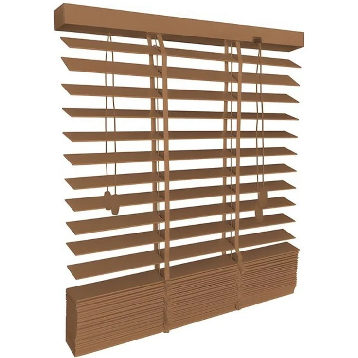 Sol Royal Jalousie Holzjalousie 50mm Rollo SolDecor BE5, 75x180cm, Eichenoptik, Montage Wand & Decke ? Blickschutz Jalousie Fenster & Tür Massivholz – Bild 4