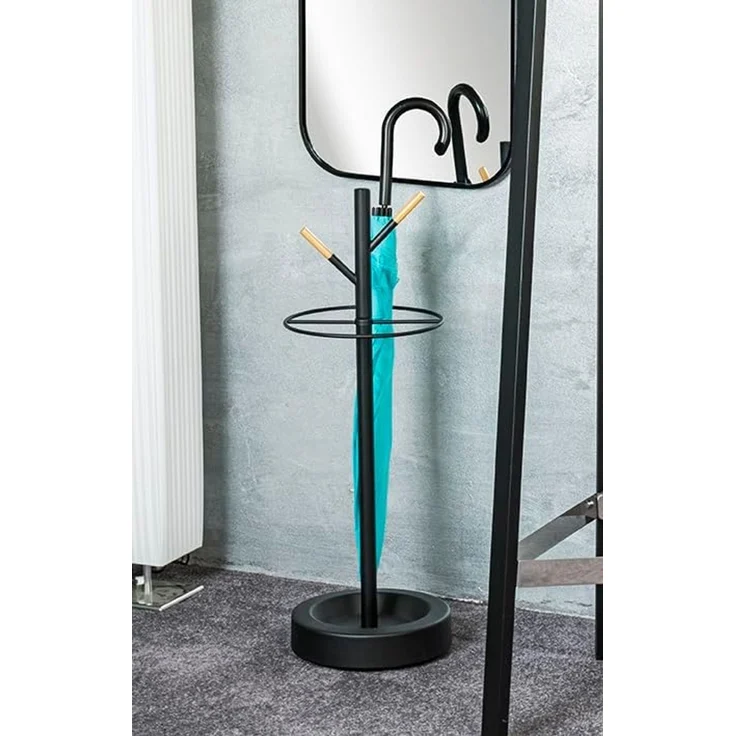 HAKU Möbel Schirmständer buche, schwarz, Metall - Maße: H 73 cm x Ø 26 cm, Style: Modern – Bild 4