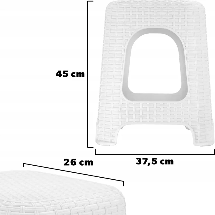KADAX Hocker Küchenhocker Stuhl Weiß 120kg – Bild 2