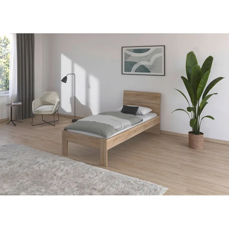 Rauch Möbel 'Flexx' Futonbett, Eiche Sonoma, 90x200 cm
