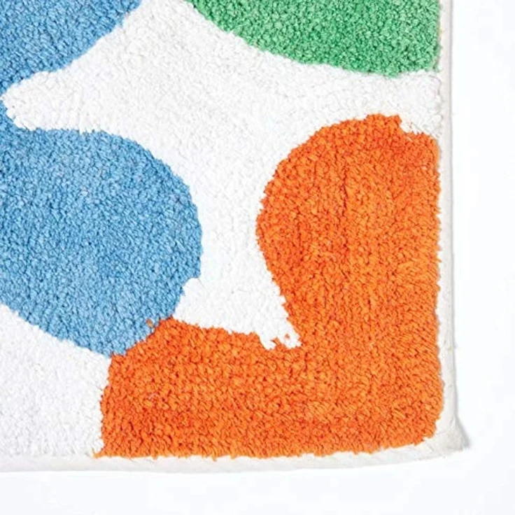 Homescapes Teppich Kinderteppich Bunte Blumen 100% Baumwolle, Höhe: 20 mm – Bild 3