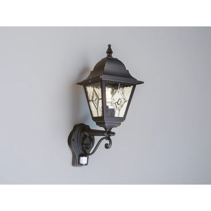 Außenleuchte, Wandlampe, PIR-Sensor, Laterne, H 47 cm – Bild 3