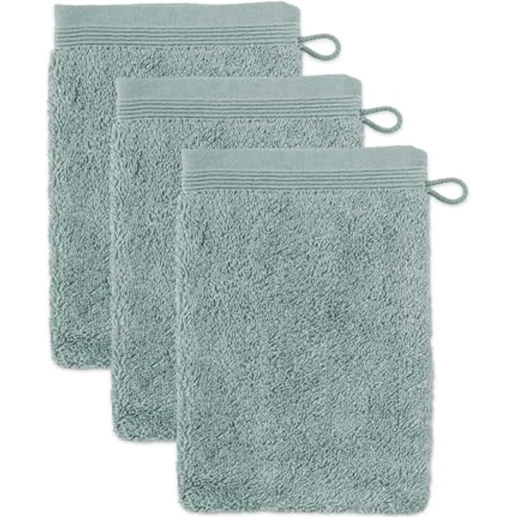 Möve Superwuschel Waschhandschuh 15x20 cm aus 100% Baumwolle, Tea 3er Set – Bild 2