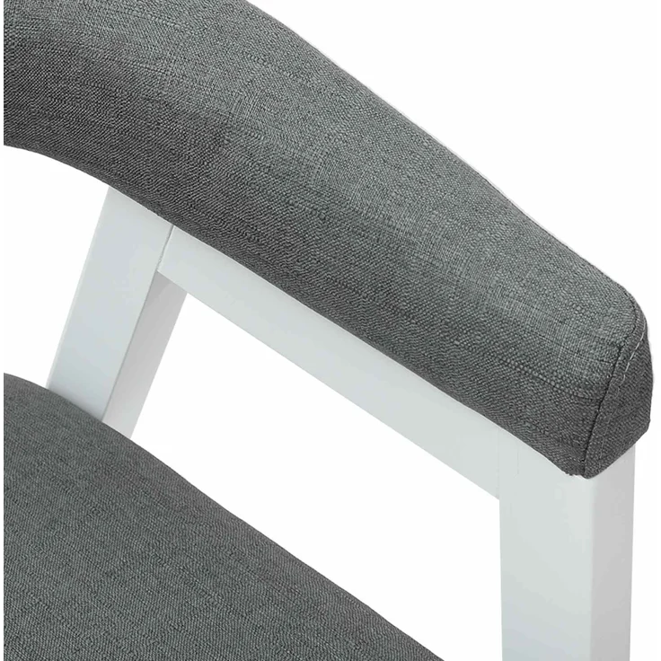 vidaXL Esszimmerstühle 2 pcs Weiß 54 x 57 x 73 cm Massives Gummiholz 42020424 – Bild 7