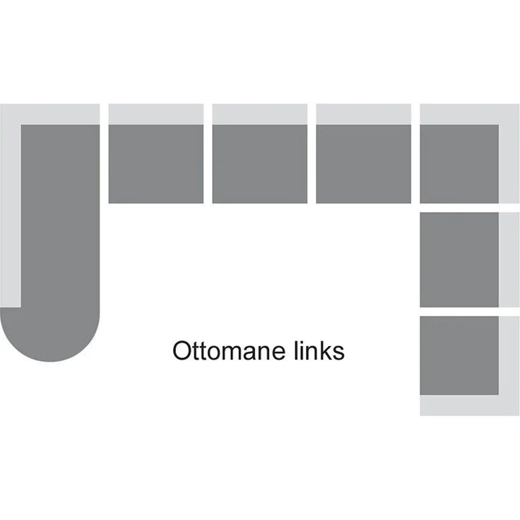 DOMO collection Wohnlandschaft Papenburg, zeitlose Rückensteppung, bequem, U-Form, Breite 297cm, in großer Farbvielfalt, wahlweise mit Bettfunktion – Bild 4