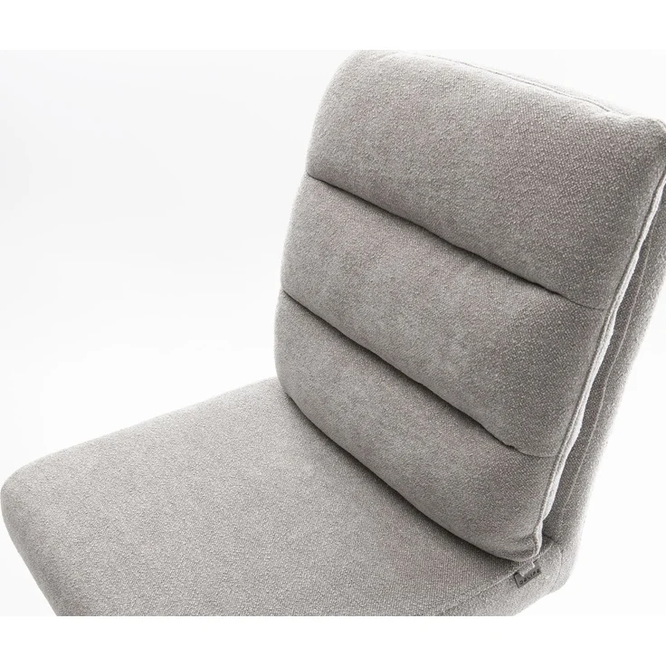 Barstuhl Pela-Flex Strukturstoff Soft Grau Kufengestell Metall Schwarz – Bild 4