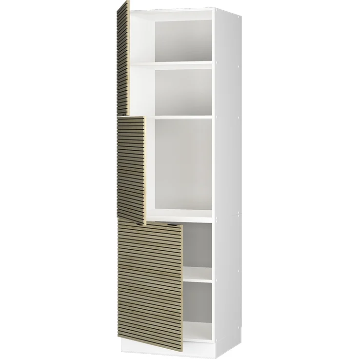 Herdumbauschrank Fame-Line Eiche Paneel 60 cm Vicco – Bild 4