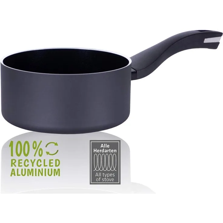Berndes b. green Stieltopf, Kochtopf, Topf, Aluminium, Schwarz, 16 cm, 0005440516