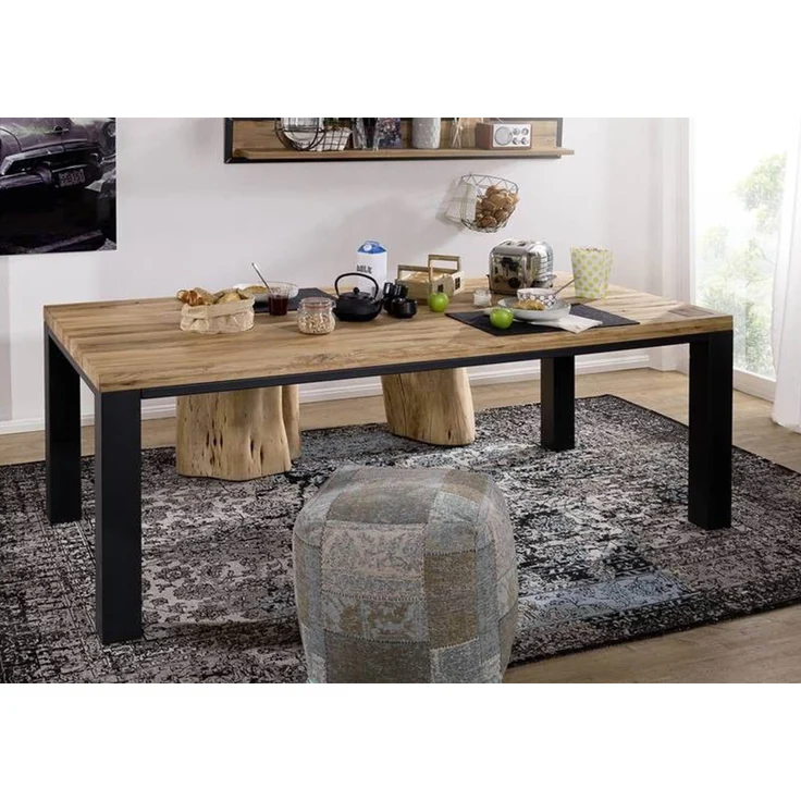Esstisch Wildeiche 200x100x76 natur geölt VILLANDERS #119 – Bild 11