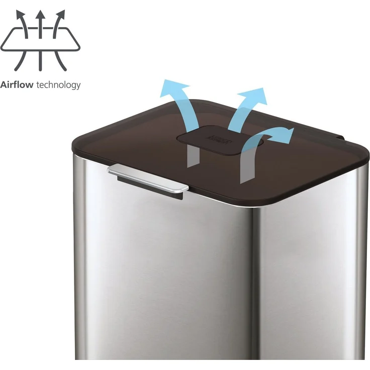 Joseph Joseph Mülleimer Totem Max, austauschbare Aktivkohlefilter, herausnehmbares Biomüllfach – Bild 2