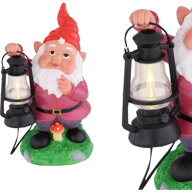Solarleuchte Garten Gartenzwerg Lustig Solarlampe Außen Außenleuchte SL3339 – Bild 4