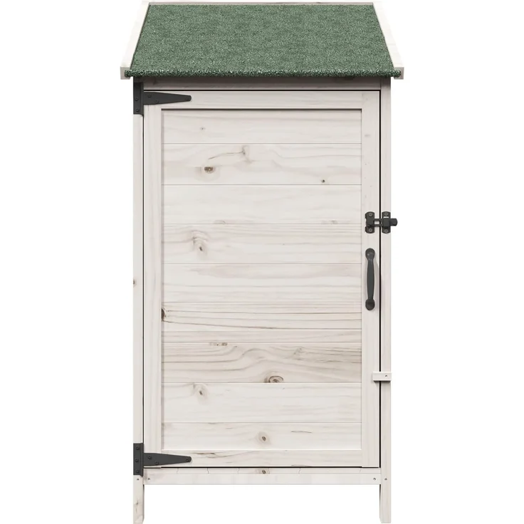 vidaXL Gartenschuppen Weiß 59 x 56 x 113,5 cm Massivholz aus Fichte 42033437 – Bild 5