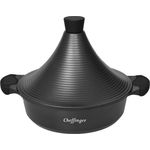 Tajines Tagine Topf Schmortopf Dampfgarer Ø 32 cm Cheffinger CF-TAJ32 Schwarz