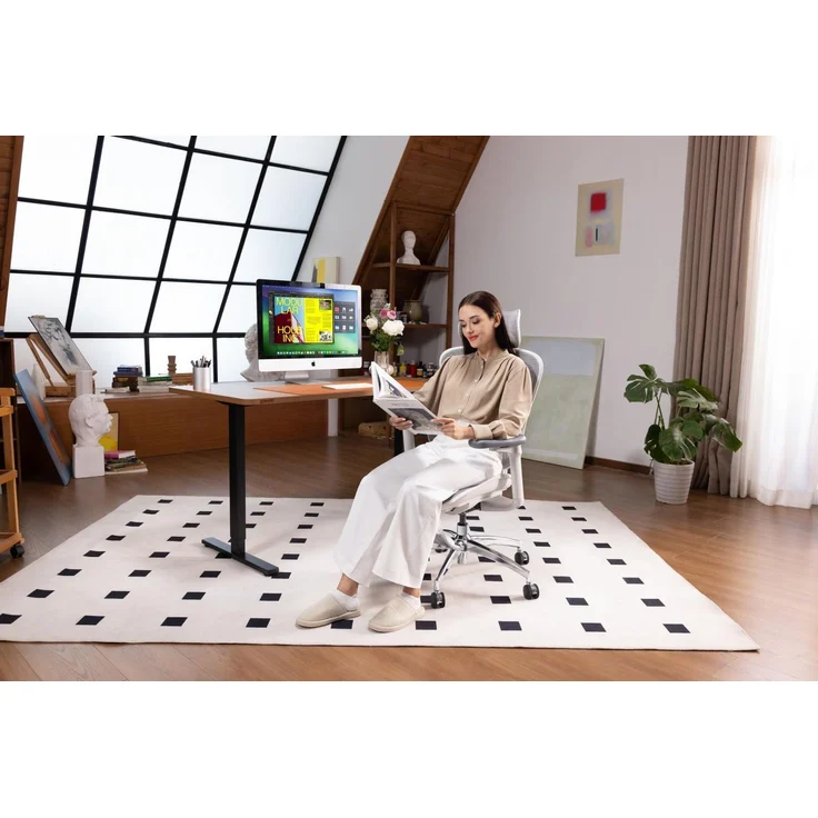 Sihoo 'Doro C300L' ergonomischer Schreibtischstuhl, Mit Fußpedal, 126 x 78,5 cm, in Weiß – Bild 5